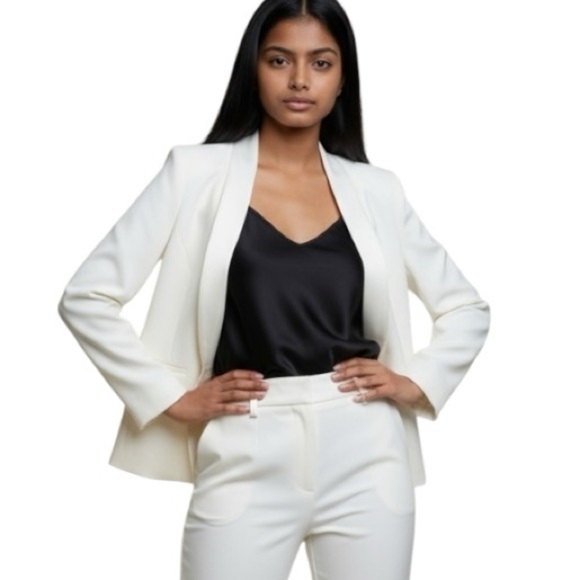 Maje Jackets & Blazers - Maje Ivory Open Front Suit Blazer Career Business Work Jacket Women’s 36